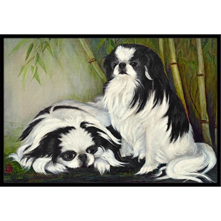 Carolines Treasures Japanese Chin Bamboo Garden Indoor and Outdoor Mat- 18 x 27 in. MH1044MAT